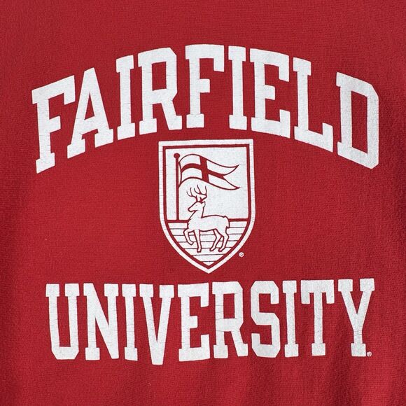 Fairfield University College Sweatshirt Sz S Red Crewneck Champion Reverse Weave - Picture 3 of 15